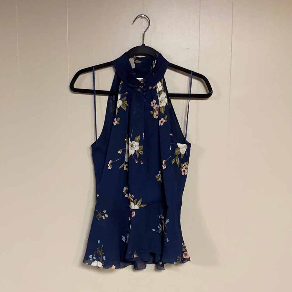 Joie floral high neck halter tank size 8